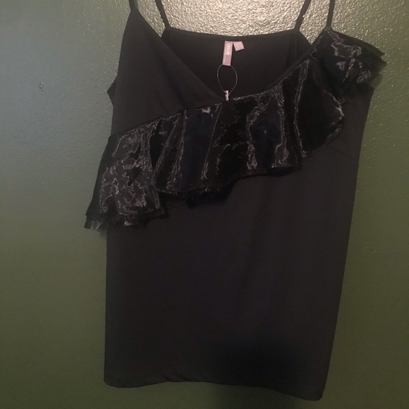 Black Asos Ruffle Mesh Cami - Picture 4 of 4